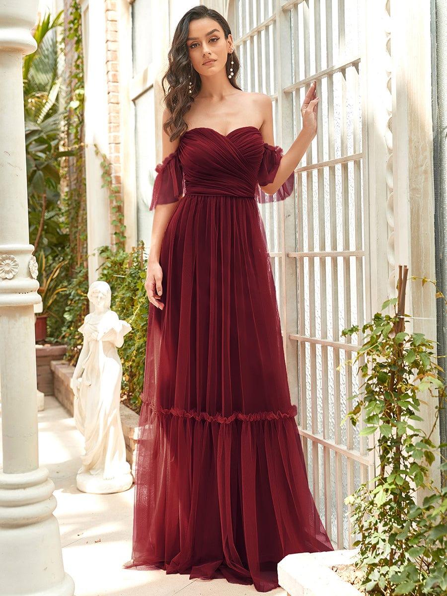 Alluring Off-The-Shoulder Sweetheart A-Line Evening Dress