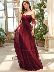 Alluring Off-The-Shoulder Sweetheart A-Line Evening Dress