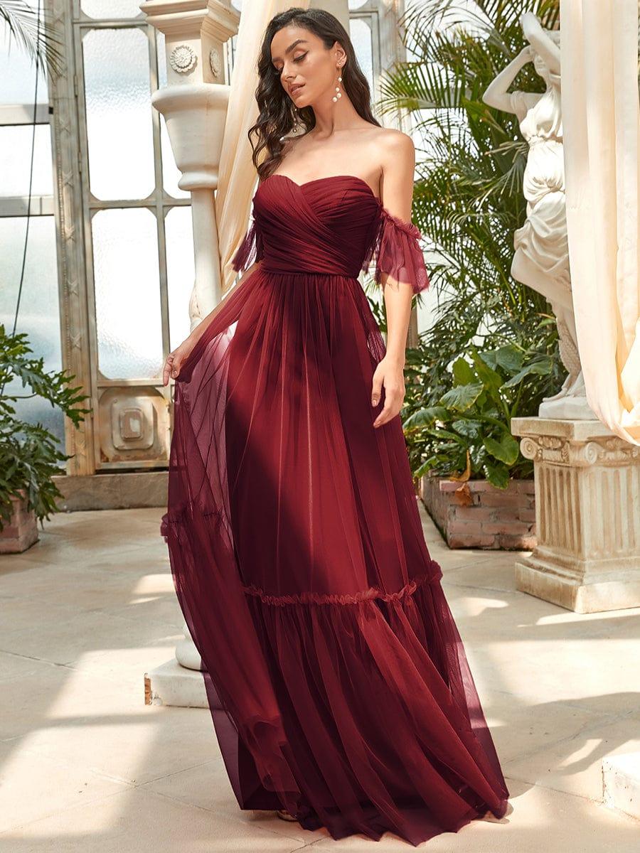 Alluring Off-The-Shoulder Sweetheart A-Line Evening Dress