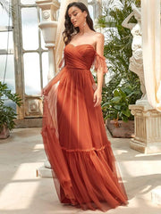 Alluring Off-The-Shoulder Sweetheart A-Line Evening Dress