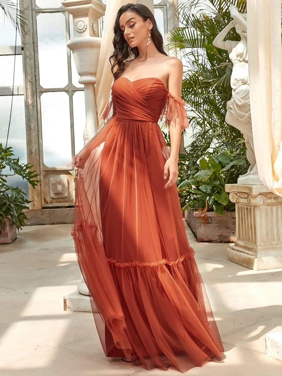 Alluring Off-The-Shoulder Sweetheart A-Line Evening Dress