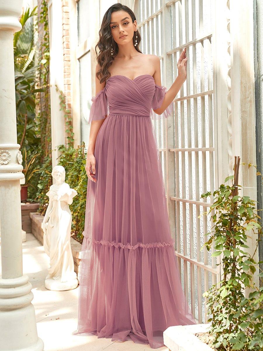 Alluring Off-The-Shoulder Sweetheart A-Line Evening Dress