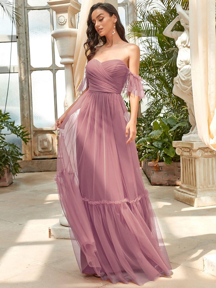 Alluring Off-The-Shoulder Sweetheart A-Line Evening Dress