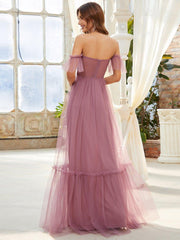Alluring Off-The-Shoulder Sweetheart A-Line Evening Dress