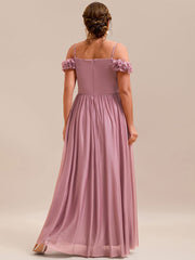 Exquisite Pleated A-Line Off-The-Shoulder Evening Dress