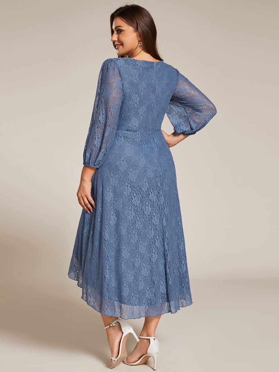 Fabulous Lace A-Line V-Neck Wedding Guest Dress with Long Sleeves