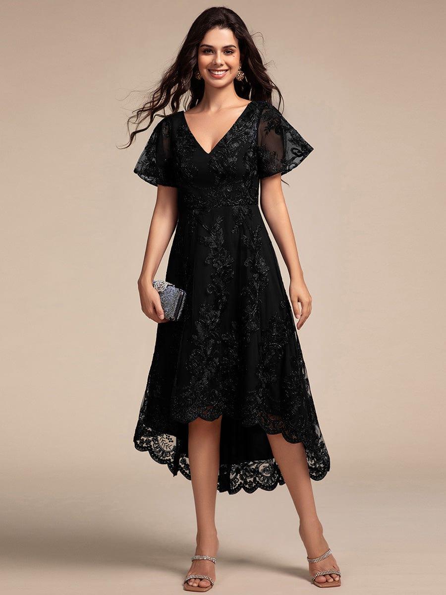 Charming Asymmetrical A-Line V Neck Mother of the Bride Dress