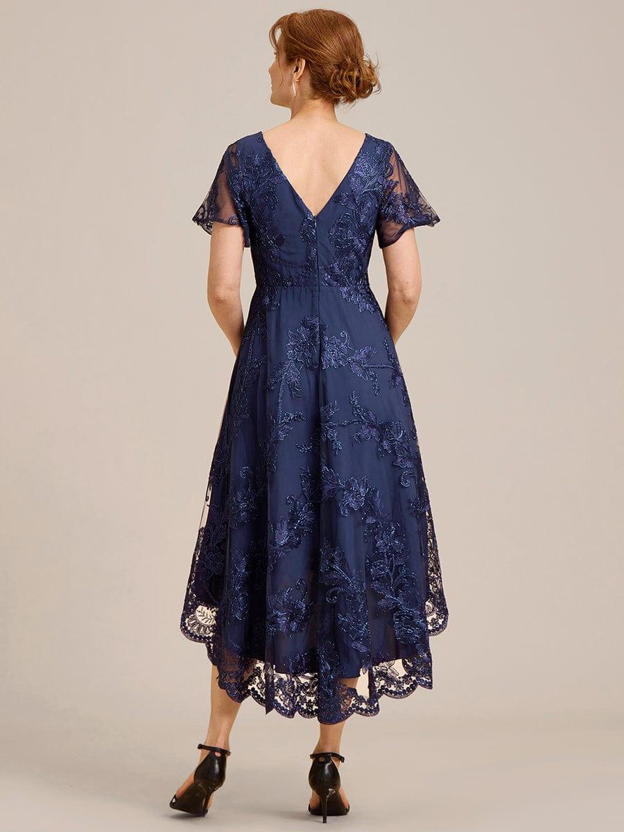 Charming Asymmetrical A-Line V Neck Mother of the Bride Dress