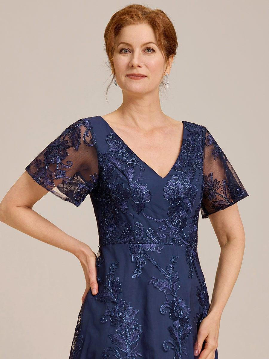 Charming Asymmetrical A-Line V Neck Mother of the Bride Dress