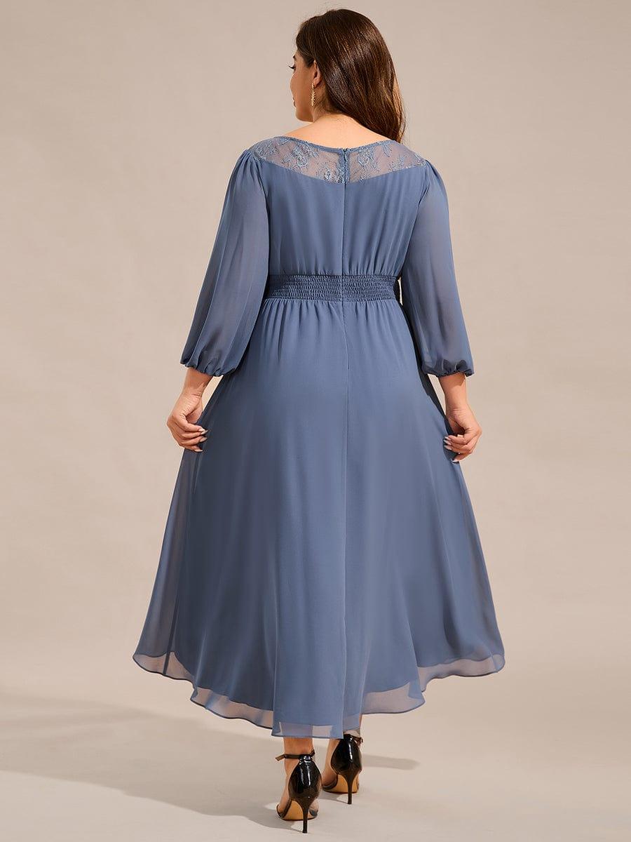 Glamorous Long Sleeves A-Line Chiffon Wedding Guest Dress