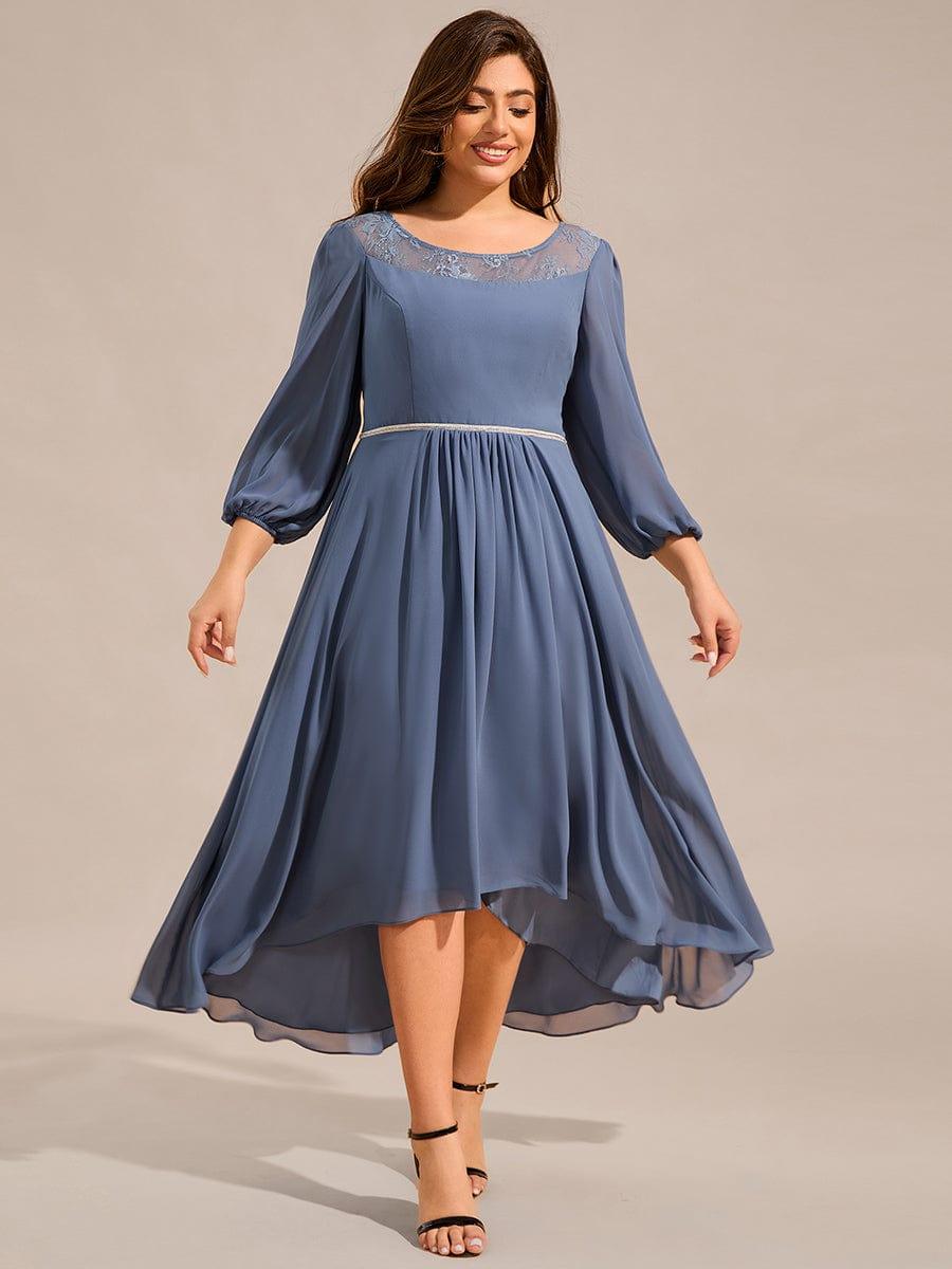 Glamorous Long Sleeves A-Line Chiffon Wedding Guest Dress