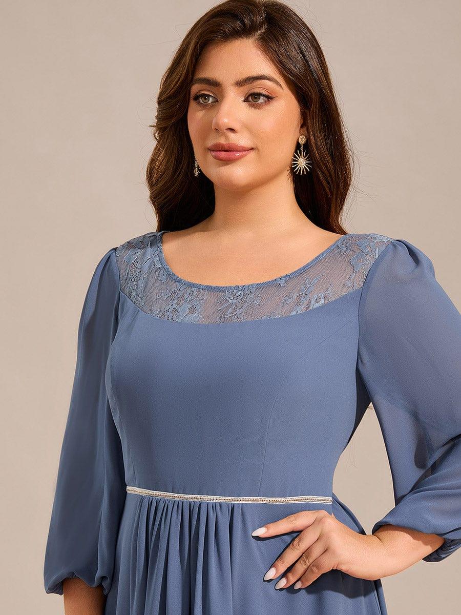 Glamorous Long Sleeves A-Line Chiffon Wedding Guest Dress