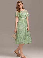 Sparkly Sequin A-Line Knee Length Wedding Guest Dress