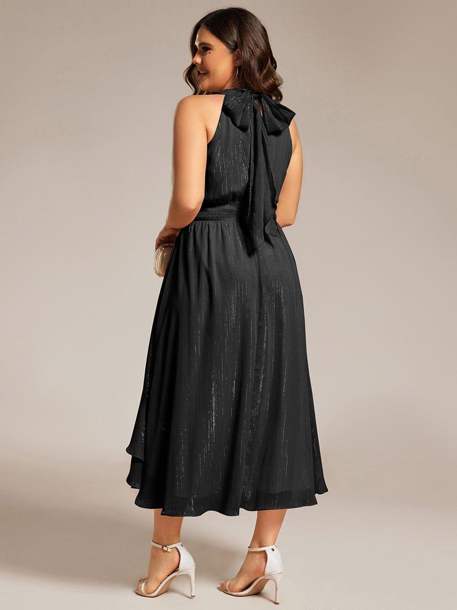 Fabulous Plus Size Sleeveless Midi Wedding Guest Dress