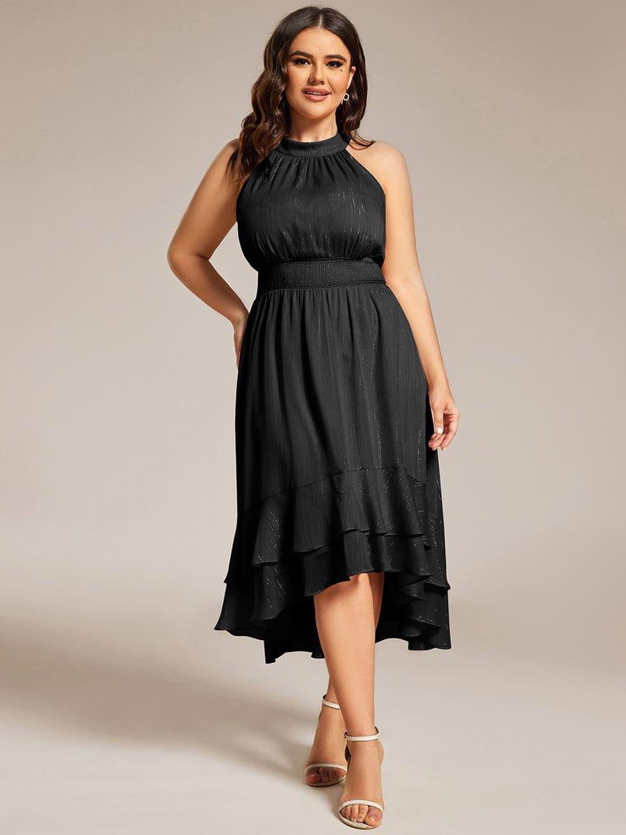 Fabulous Plus Size Sleeveless Midi Wedding Guest Dress