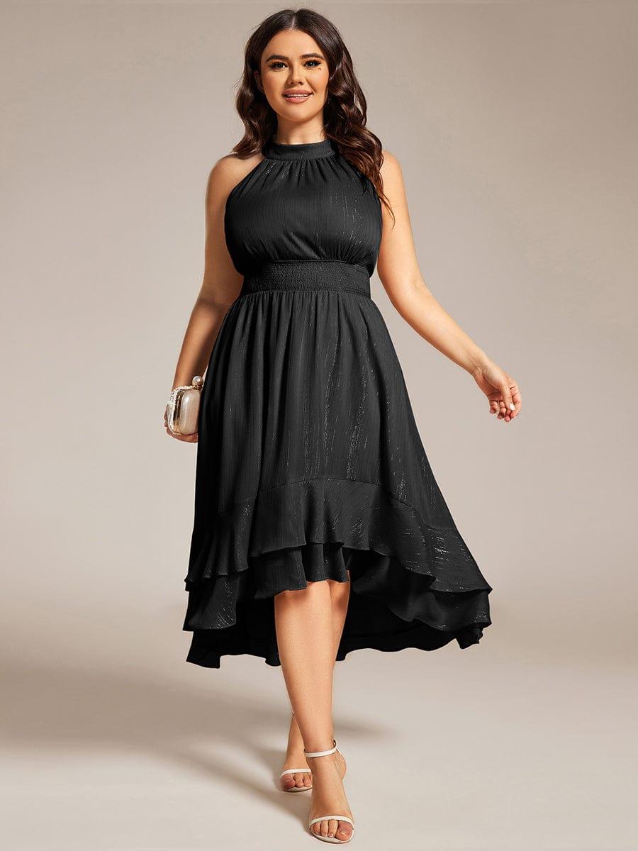 Fabulous Plus Size Sleeveless Midi Wedding Guest Dress