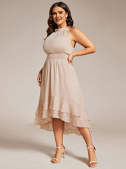 Fabulous Plus Size Sleeveless Midi Wedding Guest Dress