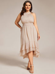 Fabulous Plus Size Sleeveless Midi Wedding Guest Dress