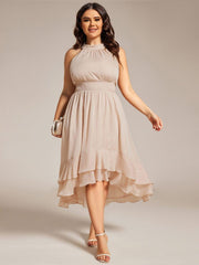Fabulous Plus Size Sleeveless Midi Wedding Guest Dress