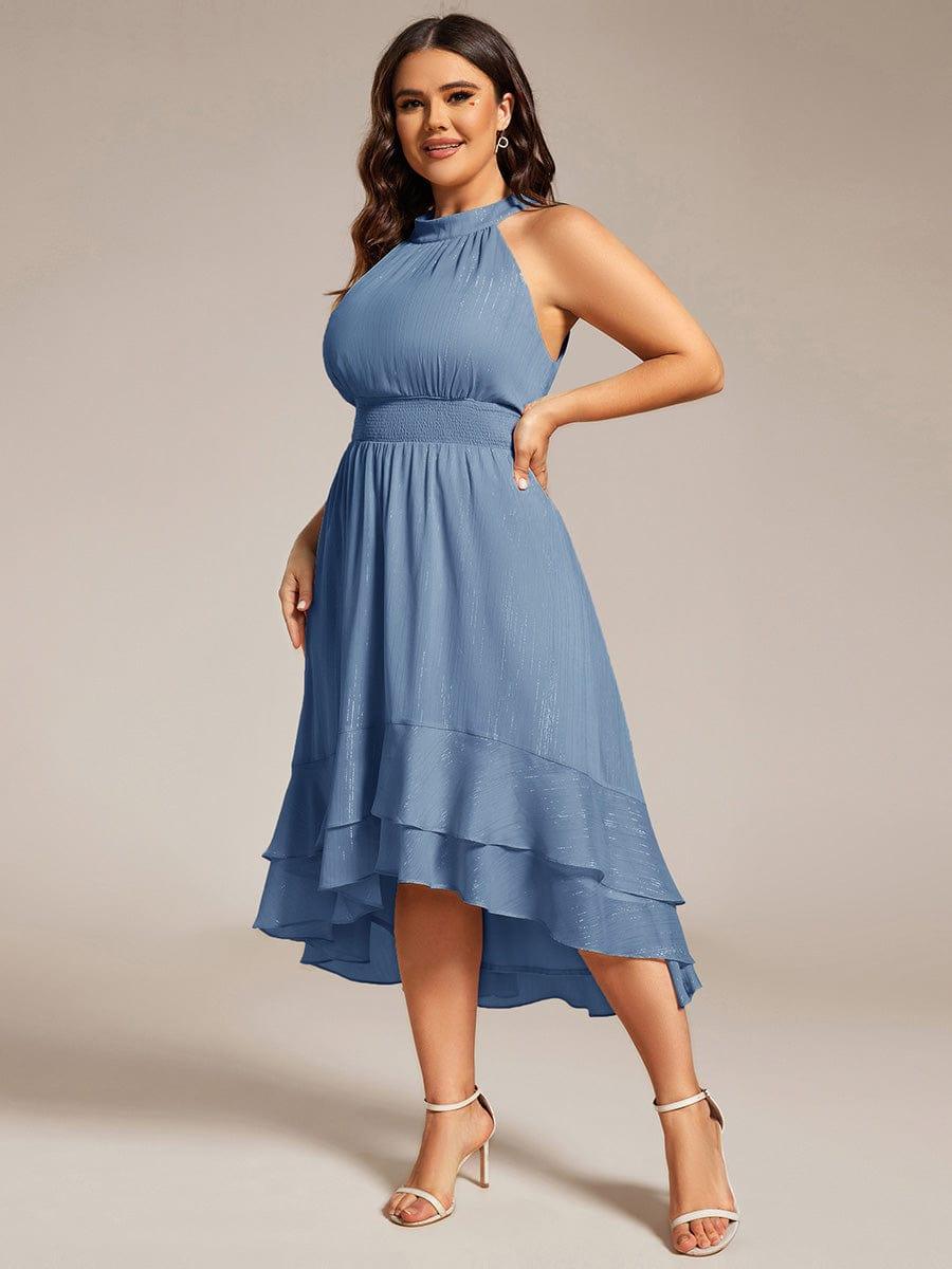 Fabulous Plus Size Sleeveless Midi Wedding Guest Dress