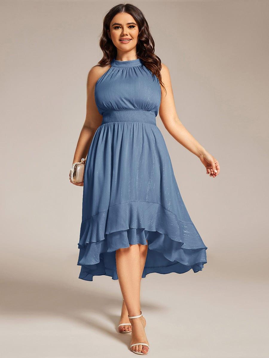 Fabulous Plus Size Sleeveless Midi Wedding Guest Dress