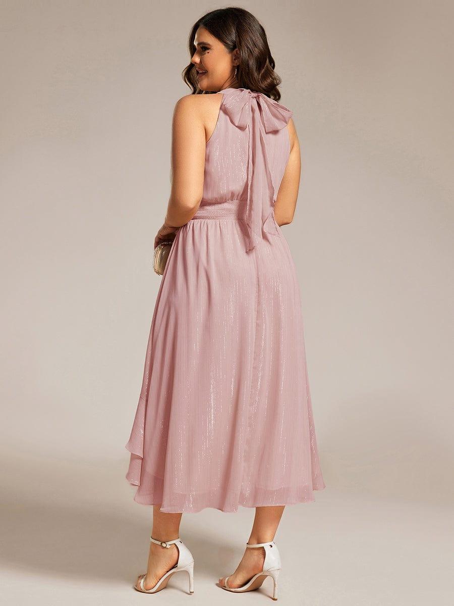 Fabulous Plus Size Sleeveless Midi Wedding Guest Dress