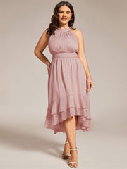 Fabulous Plus Size Sleeveless Midi Wedding Guest Dress