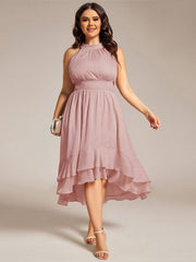 Fabulous Plus Size Sleeveless Midi Wedding Guest Dress