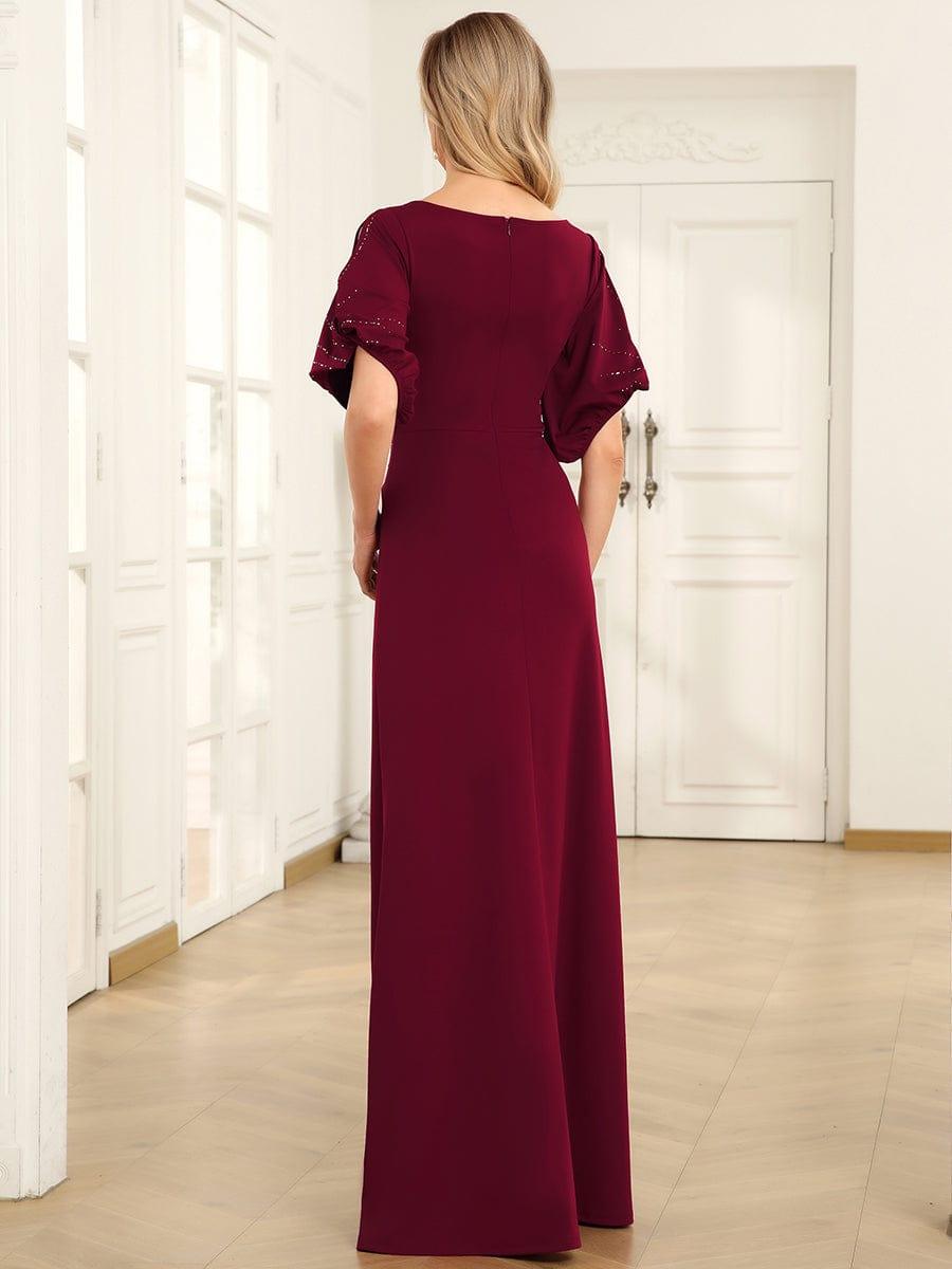 Dreamy Sheath Floor-Length Wedding Guest Dress with Sleeves