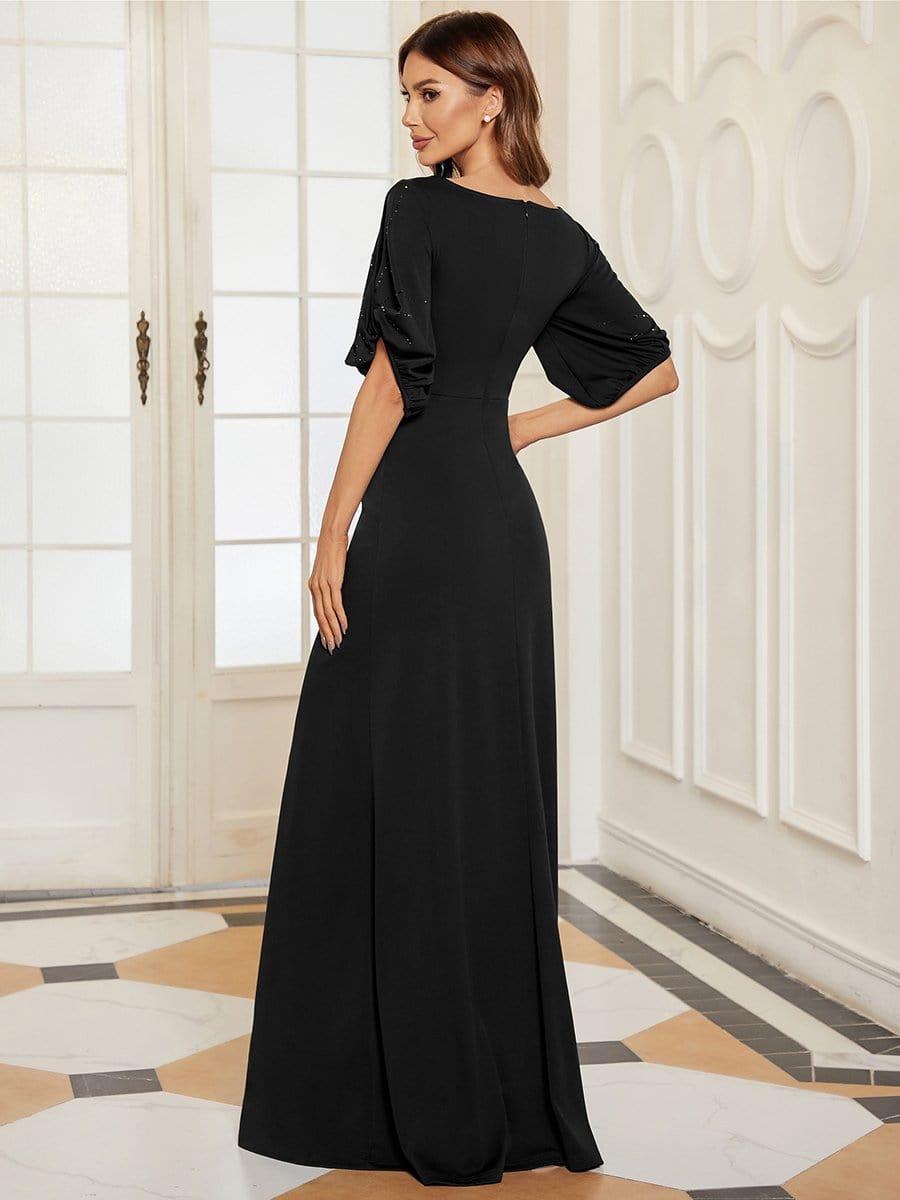 Dreamy Sheath Floor-Length Wedding Guest Dress with Sleeves