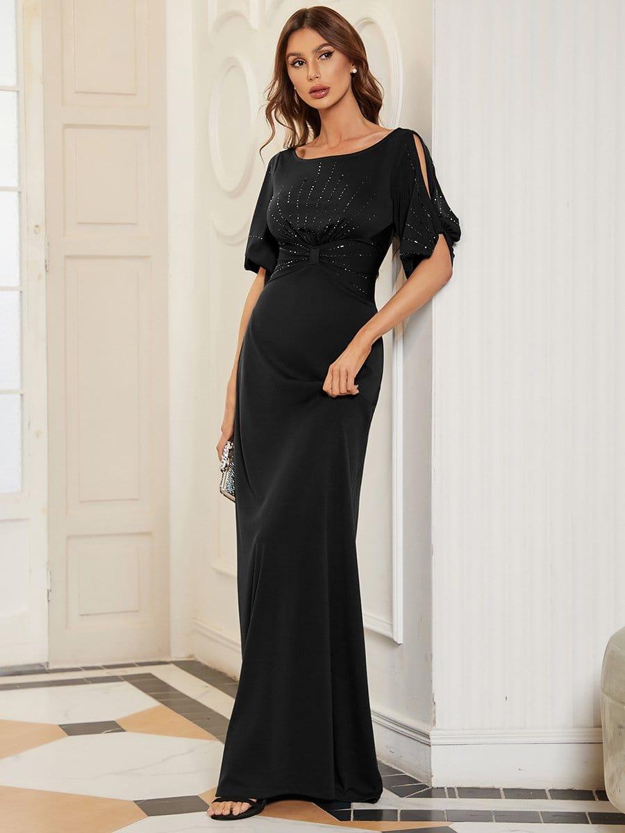 Dreamy Sheath Floor-Length Wedding Guest Dress with Sleeves