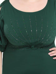 Stylish Plus Size Maxi Mermaid Wedding Guest Dress with Short Sleeves