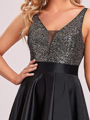 Classic V-Neck Hi-Lo A-Line Cruise Journey Dress
