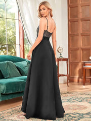 Classic V-Neck Hi-Lo A-Line Cruise Journey Dress