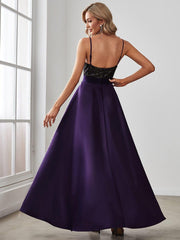 Classic V-Neck Hi-Lo A-Line Cruise Journey Dress