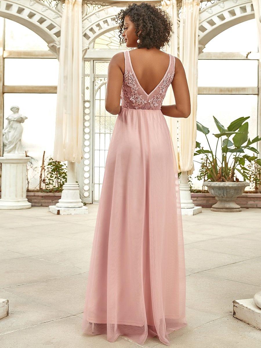 Chic Maxi Floor-Length Sleeveless Tulle Evening Dress