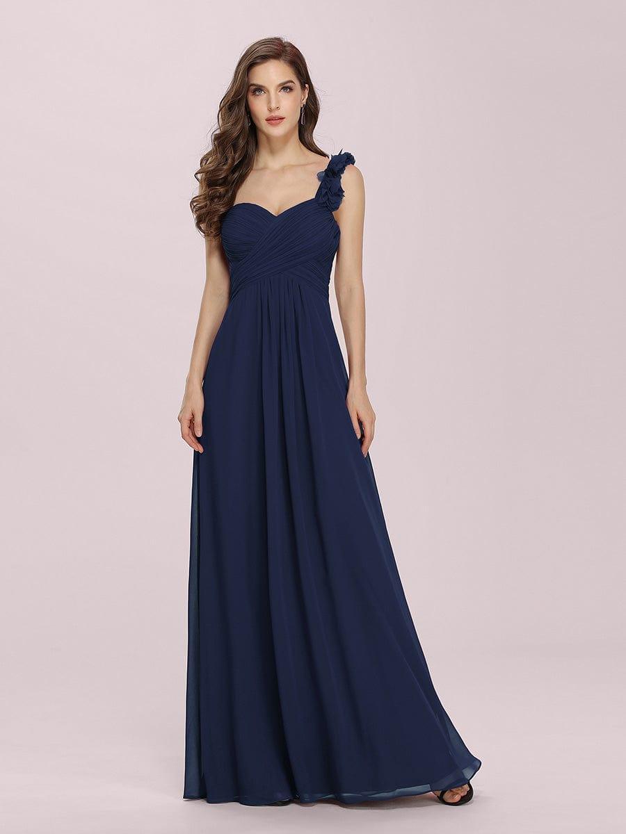 Glamorous Sweethart Pleated One-Shoulder Chiffon Bridesmaid Dress