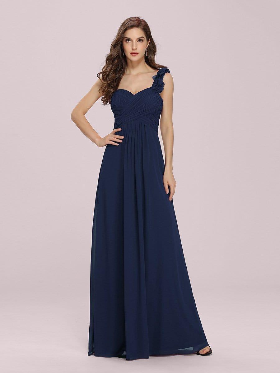 Glamorous Sweethart Pleated One-Shoulder Chiffon Bridesmaid Dress