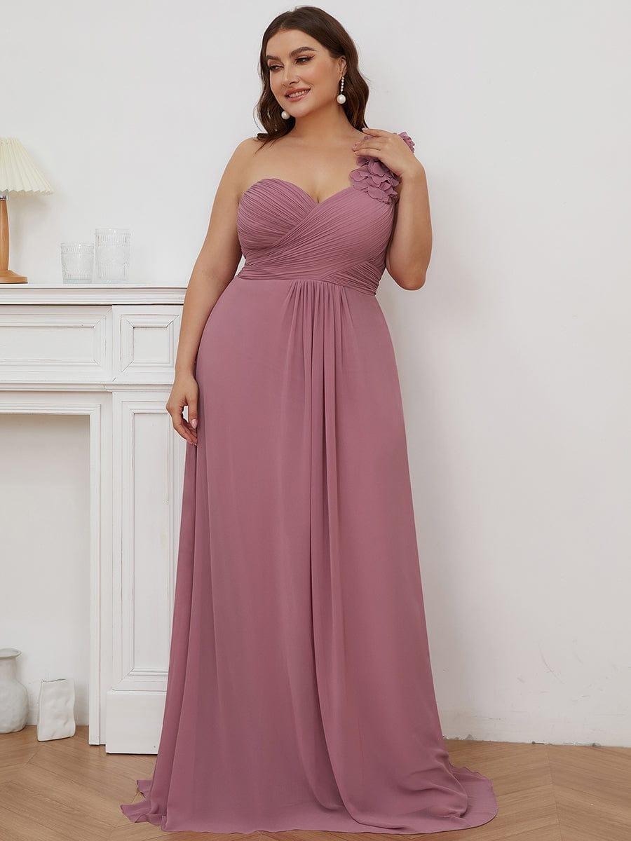Lovely Chiffon One-Shoulder Maxi A-Line Bridesmaid Dresses