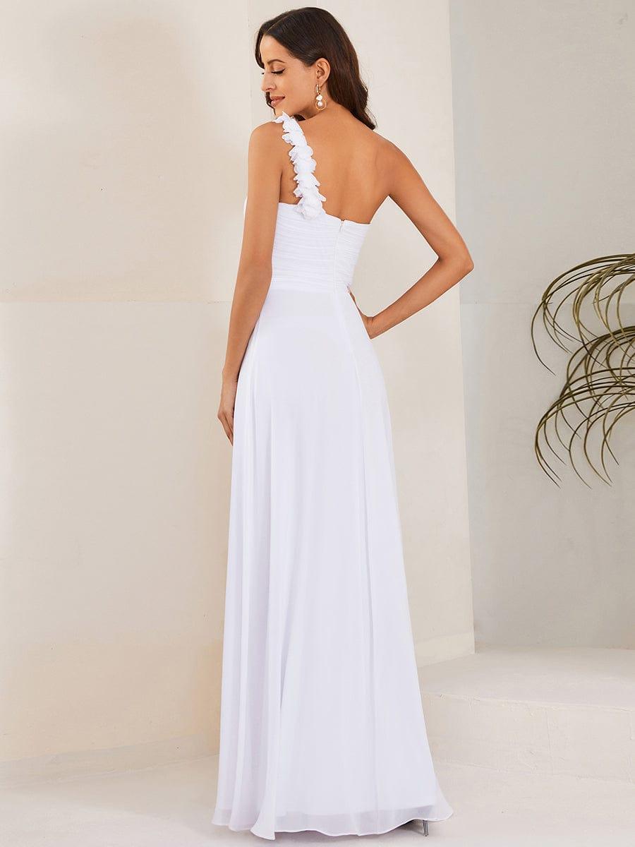 Glamorous Sweethart Pleated One-Shoulder Chiffon Bridesmaid Dress