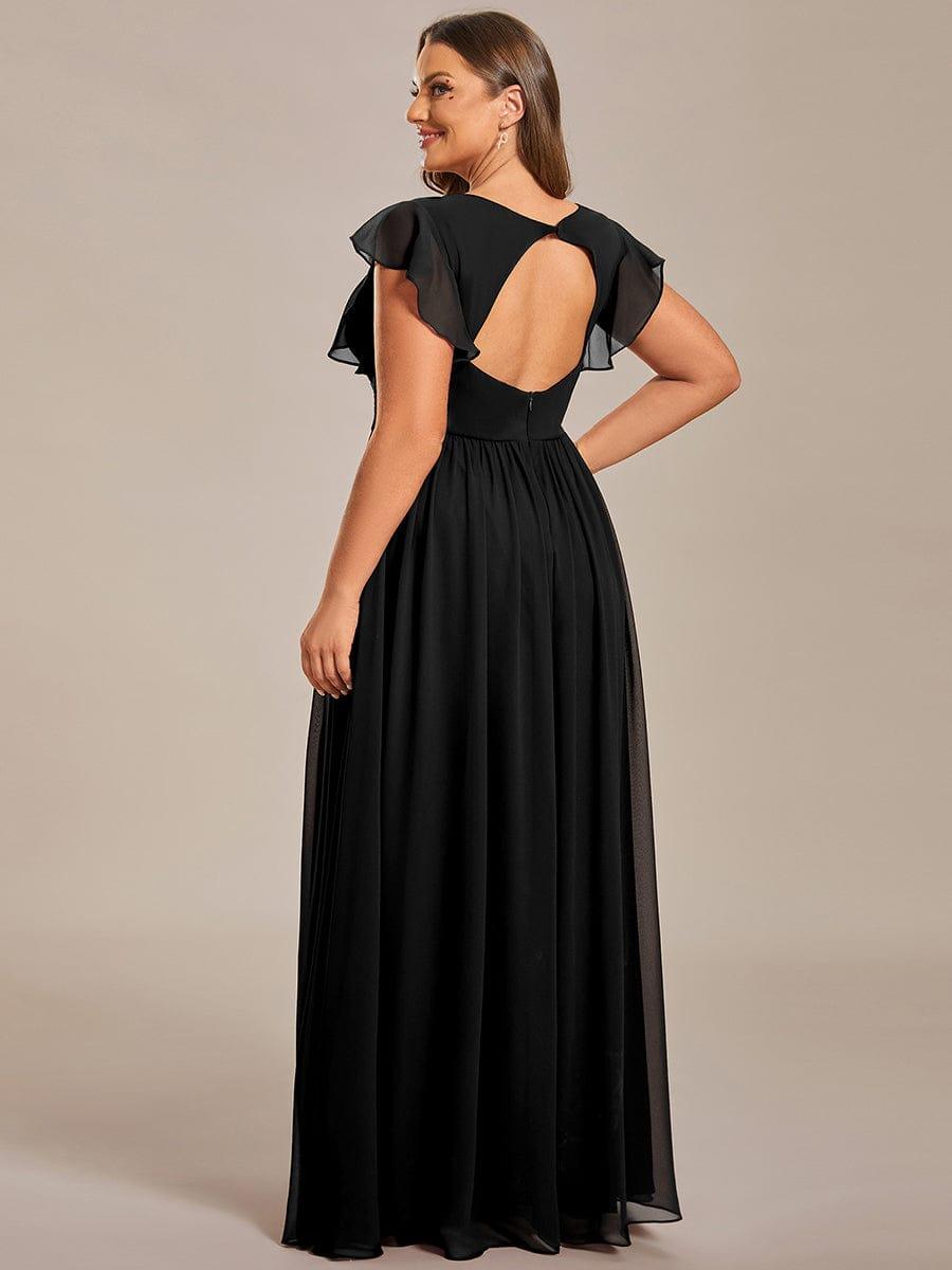 Lovely Plus Size Chiffon A-Line Backless Bridesmaid Dress