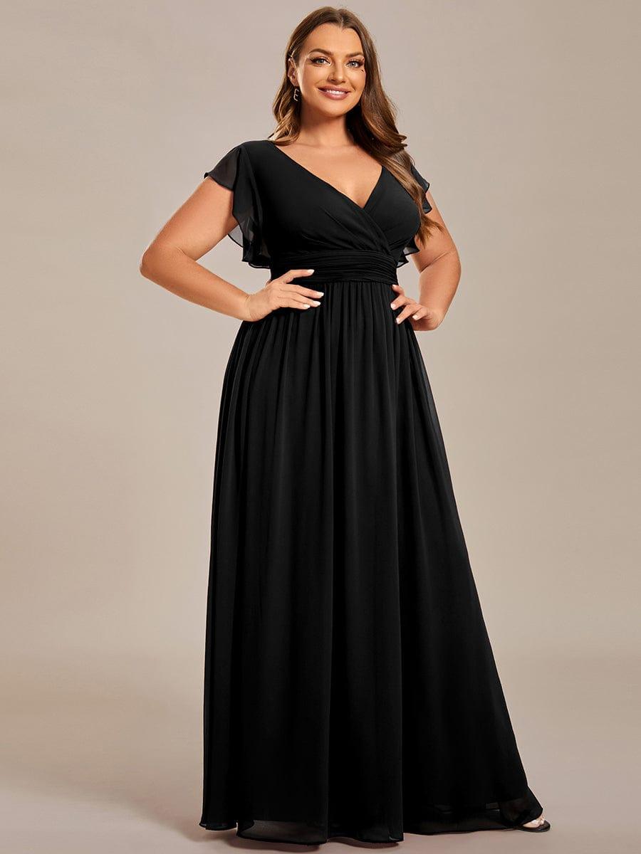 Lovely Plus Size Chiffon A-Line Backless Bridesmaid Dress