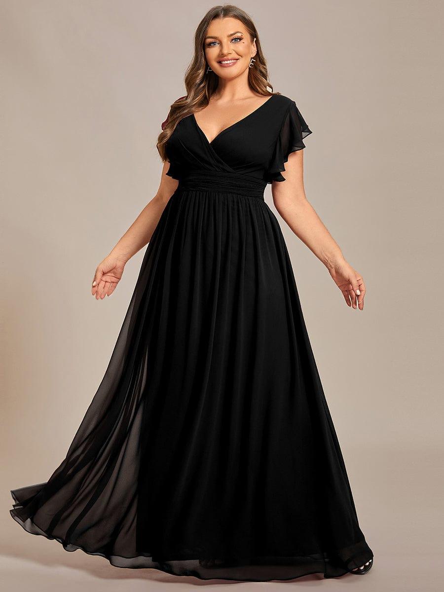 Lovely Plus Size Chiffon A-Line Backless Bridesmaid Dress