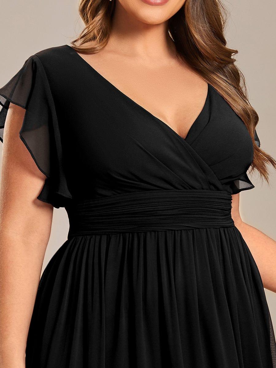 Lovely Plus Size Chiffon A-Line Backless Bridesmaid Dress