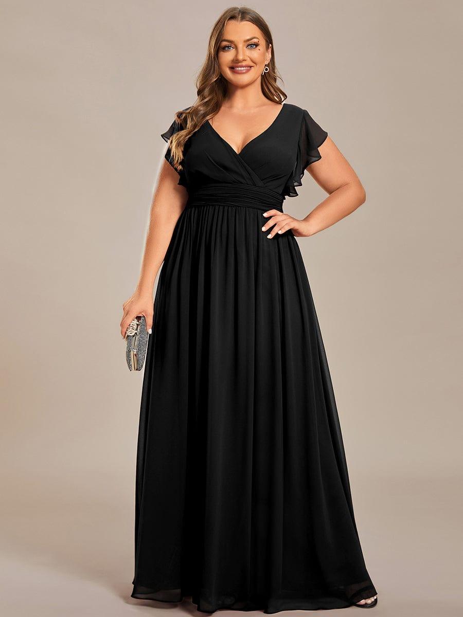 Lovely Plus Size Chiffon A-Line Backless Bridesmaid Dress