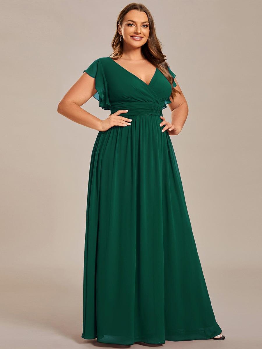 Lovely Plus Size Chiffon A-Line Backless Bridesmaid Dress