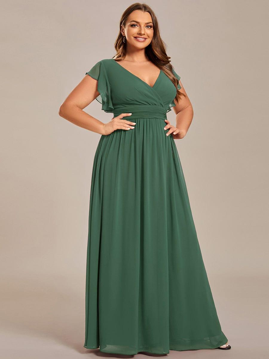 Lovely Plus Size Chiffon A-Line Backless Bridesmaid Dress