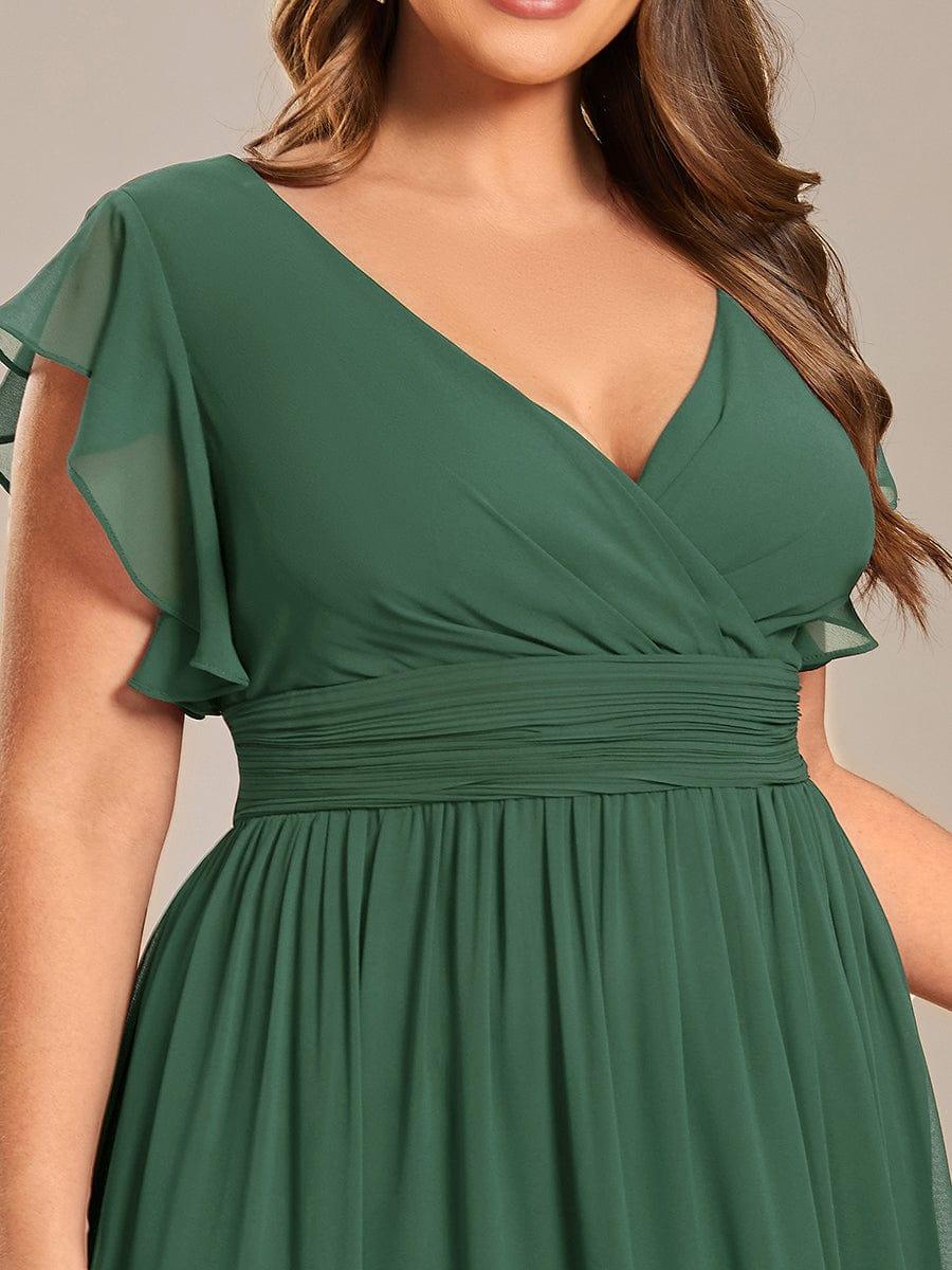Lovely Plus Size Chiffon A-Line Backless Bridesmaid Dress