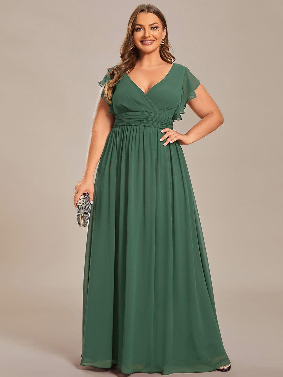 Lovely Plus Size Chiffon A-Line Backless Bridesmaid Dress