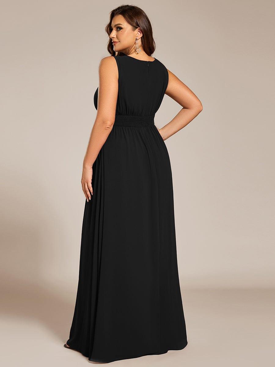 Elegant Plus Size Empire Sleeveless Chiffon Bridesmaid Dress